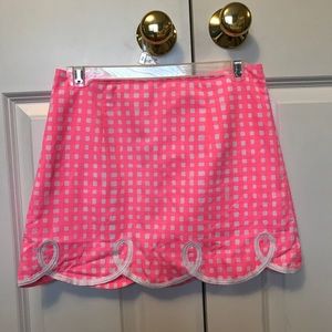 HOT PINK GINGHAM LILLY PULITZER SKIRT